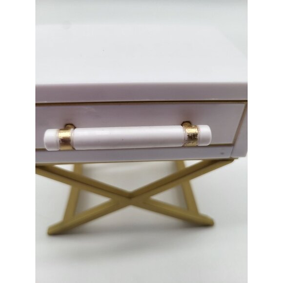 Rainbow High MGA Dollhouse Nightstand End Table Replacement Furniture White Gold - Picture 8 of 10